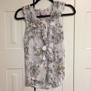 No Boundaries Floral Lace Tank Top